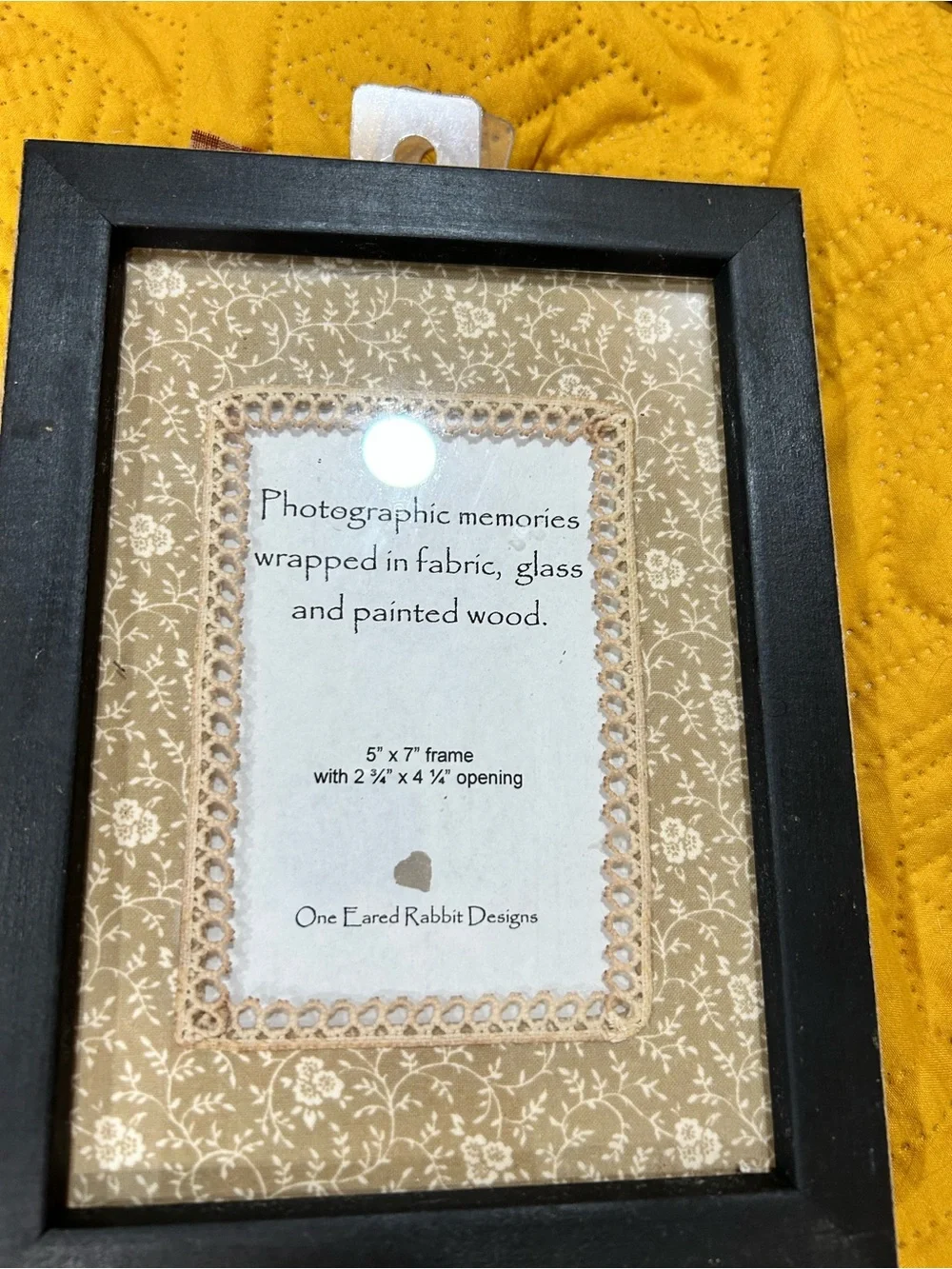 Vintage Cottagecore Fabric Wrapped Wood Picture Frames Set of 2 Coordinated Pair
